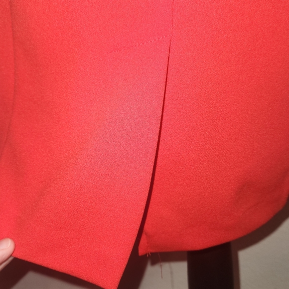 Elegant Redish Orange Work Dress Size 8 - Picture 7 of 10